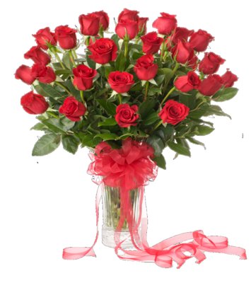 Tải file gốc Bình thủy tinh cắm hoa hồng đã tách nền PNG dùng cho in ấn