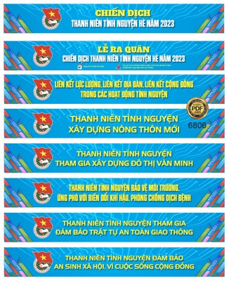 File tranh Băng rôn chiến dịch Thanh niên tình nguyện hè 2023 (gốc) chủ đề động vật