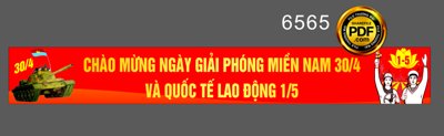 Download file Băng rôn giải phóng miền nam 30/4 và quốc tế Lao Động 1/5 (gốc) in mica cao cấp