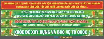 File tranh Băng rôn lễ phát động hưởng ứng ngày chạy Olympic (gốc) chủ đề động vật