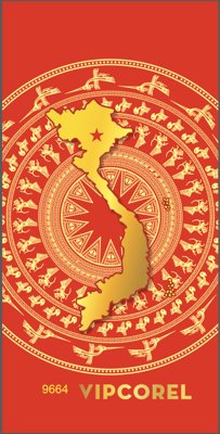 File in lụa Bản đồ Việt Nam và trống đồng file vector (tân cổ điển) Bản đồ Việt Nam và trống đồng file vector