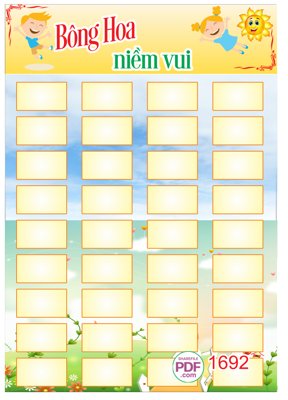 File tranh quảng cáo Bảng Bông hoa niềm vui file PDF & CDR (file gốc) chuyên nghiệp
