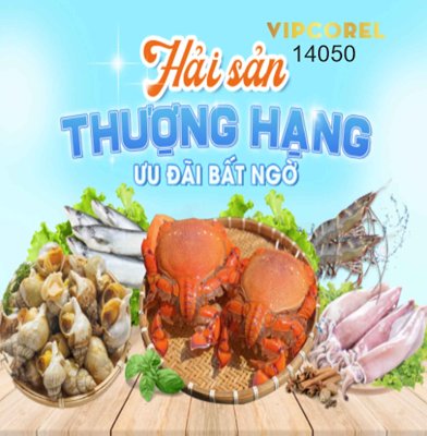 File tranh ảnh gốc Bảng QC quán Ốc Biển Nghĩa Hiệp - Hải Sản file corel dùng cho in khổ lớn