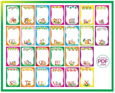 File gốc Bảng chữ cái tiếng anh file PDF & CDR (in mica) làm bảng hiệu