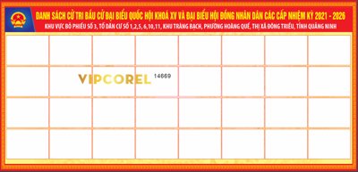 File tranh gốc PSD Bảng danh sách cử tri bầu cử đại biểu quốc hội file corel còn nguyên layer