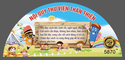 Download file tranh PSD Bảng nội quy thư viện thân thiện #2 file corel để chỉnh sửa