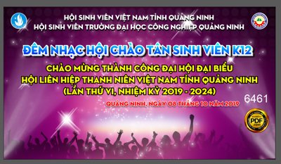 File tranh Backdrop Đêm Nhạc Hội chào tân sinh viên k12 QN file corel (gốc) chủ đề tĩnh vật