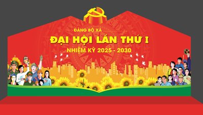 File tranh gốc Backdrop Đại Hội lần thứ I nhiệm kỳ 2025 - 2030 (sắc nét từng chi tiết)