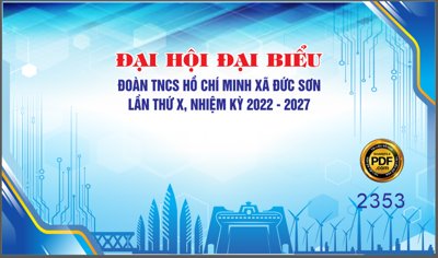 Hình ảnh gốc Backdrop đại hội đại biểu đoàn TNCS Hồ Chí Minh xã Đức Sơn (để in khổ lớn)