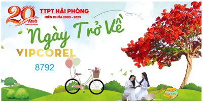 Download file Backdrop 20 năm ngày trở về trường THPT Hải Phòng (gốc) cho xưởng in