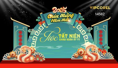 Tải về file gốc Backdrop Chúc mừng năm mới 2025 #208 file corel (chuẩn in ấn)