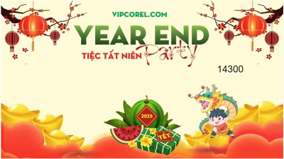 File tranh Backdrop Chúc mừng năm mới 2025 vector corel #165 (ảnh gốc) độc quyền