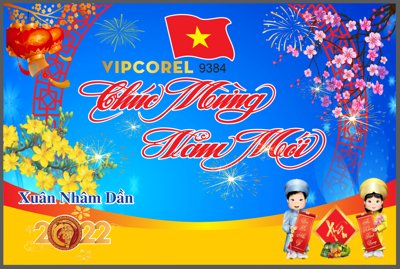 File in trần Backdrop Chúc mừng năm mới mẫu cũ (bản gốc) trời sao