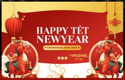 Tệp tin gốc Backdrop Happy New Year 2026 file corel #111 (dùng cho in) Backdrop Happy New Year 2026 file corel #111