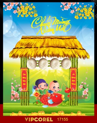 File ảnh gốc Backdrop Happy New Year 2026 file corel #135 (chuyên in mica)