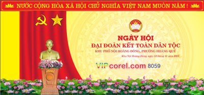 Tải xuống file tranh gốc Backdrop Ngày hội đại đoàn kết toàn dân tộc #4 (PSD/TIFF)