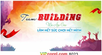 Mua file ảnh gốc Backdrop Team Building we are one file corel (chất lượng cao)