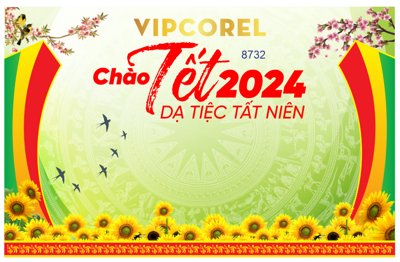 File in lụa Backdrop chúc mừng năm mới 2024 #63 file corel (phong cảnh) Backdrop chúc mừng năm mới 2024 #63 file corel