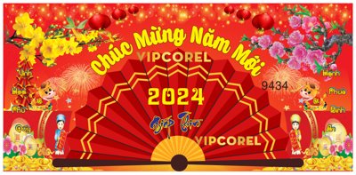 File tranh Backdrop chúc mừng năm mới 2024 vector #98 (gốc) chủ đề trừu tượng