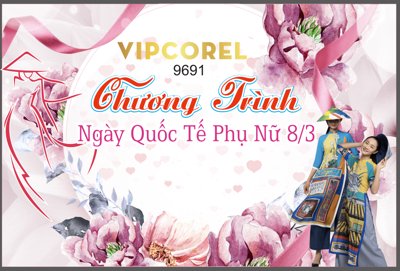 File tranh Backdrop chương trình ngày quốc tế phụ nữ 8-3 (ảnh gốc) độc quyền