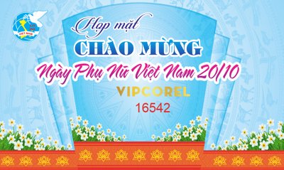 File gốc Backdrop check in ngày phụ nữ Việt Nam 20/10 #18 (in lụa) tranh thuận buồm