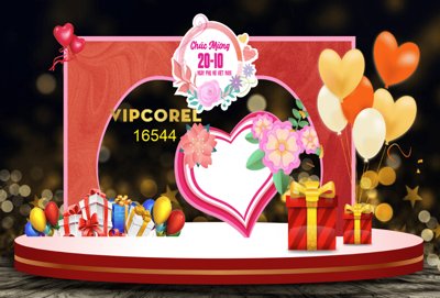 File tranh Backdrop check in ngày phụ nữ Việt Nam 20/10 #20 (ảnh gốc) in trần xuyên sáng