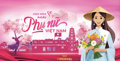 File tranh Backdrop check in ngày phụ nữ Việt Nam 20/10 #34 (bản gốc) trang trí văn phòng