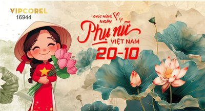 File in trần Backdrop check in ngày phụ nữ Việt Nam 20/10 #46 (bản gốc) bầu trời