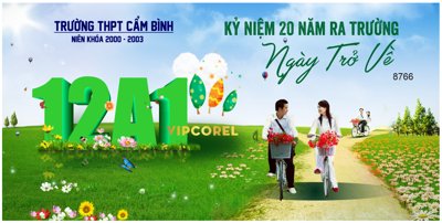File ảnh Backdrop kỷ niệm 20 năm ra trường THPT Cẩm Bình (gốc) in quảng cáo ngoài trời