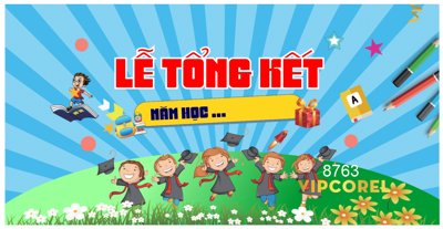 File gốc Backdrop lễ tổng kết năm học 2024 file corel (thiết kế) độc quyền