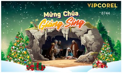 Ảnh gốc file in lụa Backdrop mừng chúa giáng sinh 2024 file corel chi tiết