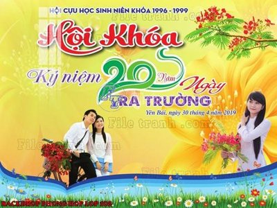 File in trần File mẫu Backdrop phông nền kỷ niệm họp lớp ra trường 102 (file gốc) chủ đề vũ trụ