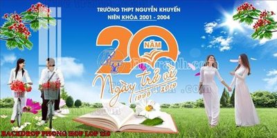 Mua file gốc File mẫu Backdrop phông nền kỷ niệm họp lớp ra trường 116 (chất lượng) tại Filetranh.com