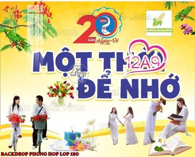 Tệp tin gốc File mẫu Backdrop phông nền kỷ niệm họp lớp ra trường 120 (dùng cho in) File mẫu Backdrop phông nền kỷ niệm họp lớp ra trường 120