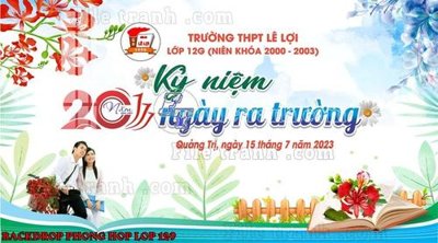 File in mica File mẫu Backdrop phông nền kỷ niệm họp lớp ra trường 129 (bản gốc) làm vách ngăn