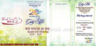 Tải file gốc File mẫu Backdrop phông nền kỷ niệm họp lớp ra trường 139 (để in lụa)