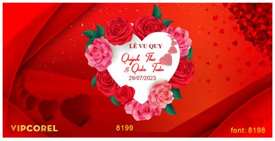 File tranh Backdrop sân khấu đám cưới 2023 #6 file corel (gốc) in trên kính