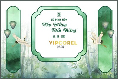 File in trần Backdrop sân khấu đám cưới 2024 vector #60 (bản gốc) đại dương