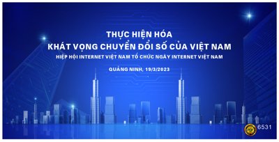 Tải file Backdrop thực hiện hóa khát vọng chuyển đổi số Việt Nam (ảnh gốc) in gạch 3D