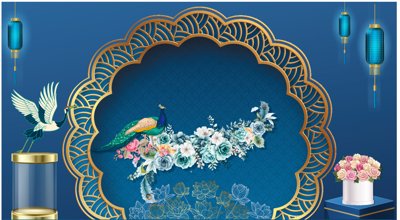 Download file Backdrop trang trí đám cưới 2025 wedding vector #133 (gốc) cho xưởng in