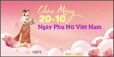 Tải file gốc Background Chào mừng ngày phụ nữ Việt Nam 20-10 dùng cho in ấn
