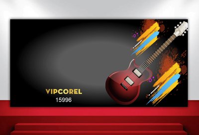 File ảnh Background musical - nền âm nhạc file corel #2 (gốc) in decal dán tường