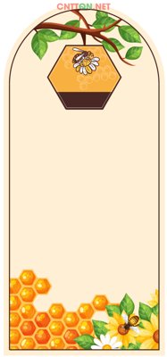 Tải file Background + tem nhãn con ong vàng file CorelDRAW (gốc) in nhanh