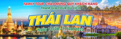 File tranh Banner Tour du lịch Thái Lan file corel (bản gốc) trang trí văn phòng