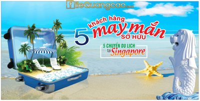 Chi tiết file ảnh Banner tặng 5 khách hàng may mắn chuyến du lịch file CDR sắc nét