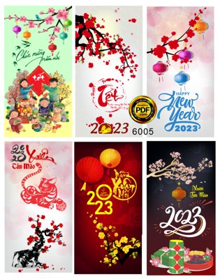 File in ấn Bao lì xì chúc mừng năm mới 2023 #11 file corel chuyên nghiệp