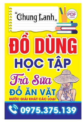 Tải file Biển Chung Lanh - Đồ dùng học tập file PDF & CDR (ảnh gốc) độ phân giải 300dpi
