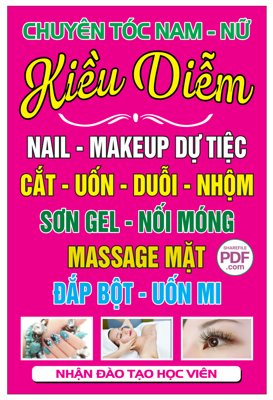 File tranh Biển Kiều Diễm - Chuyên tóc nam nữ - Makeup file corel (bản gốc) treo phòng ăn