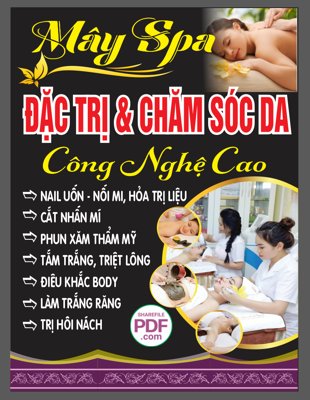 File gốc Biển Mây Spa - Đặt trị chăm sóc da file PDF & CDR (in lụa) tranh thuận buồm
