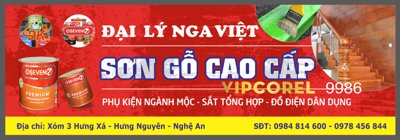 Ảnh gốc file in lụa Biển QC Đại lý Nga Việt - Sơn gỗ cao cấp chi tiết